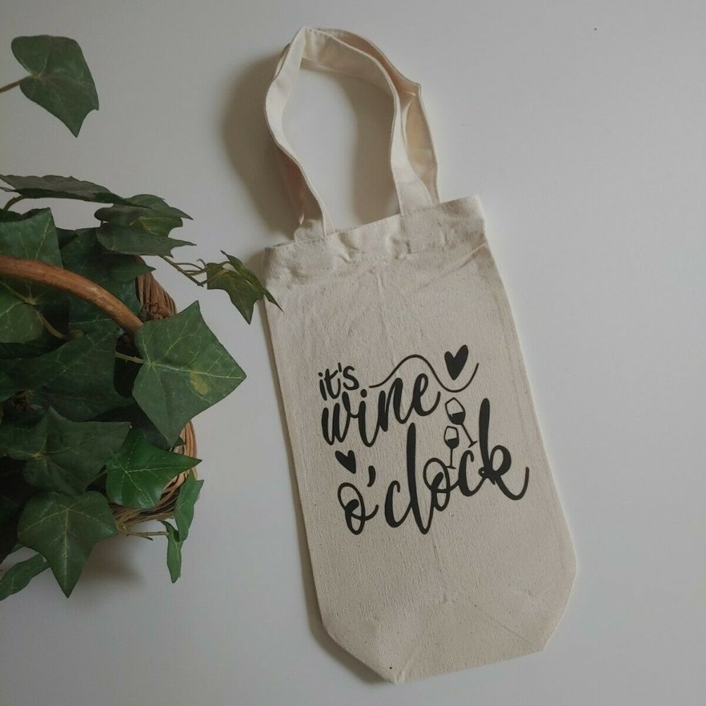 Wine Canvas Tote Bag, Canvas Tote Bag, Wine Gift